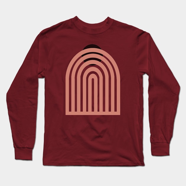 Dusty Pink Rainbow Long Sleeve T-Shirt by Janremi